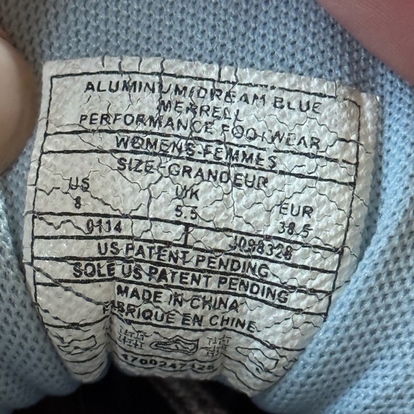 Merrell Hilltop Women's Hiking Shoes Aluminum Dream J098328 Blue/Gray Size 8 - Picture 6 of 6